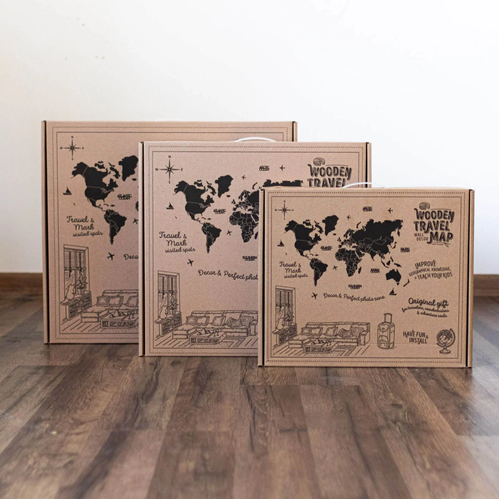 3D LED Wooden World Map 2.0 (with acrylic background) - Image 19