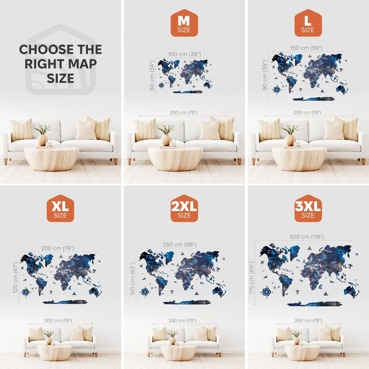 3D Wooden World Map Space - Image 12