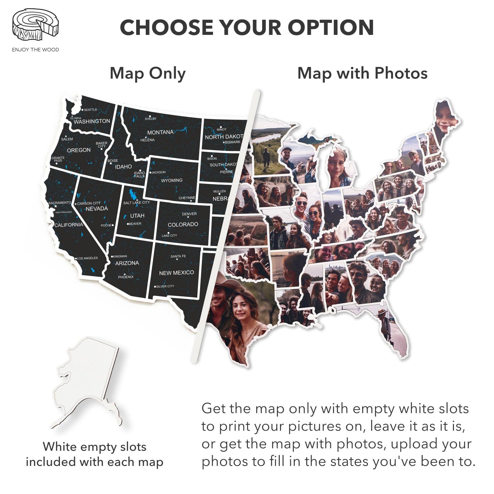 USA Photo Map Midnight - Image 3