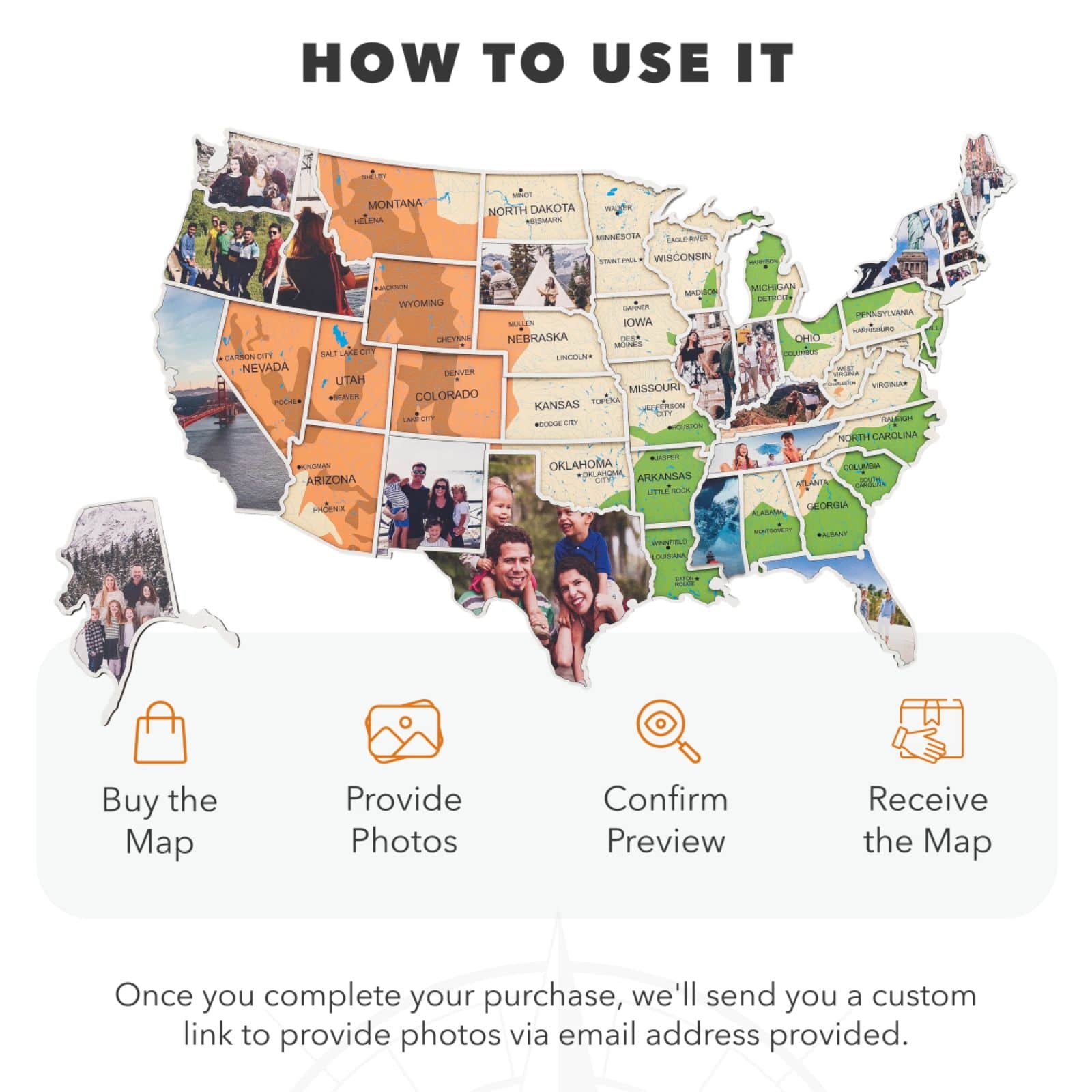 USA Photo Map Physical - Image 5