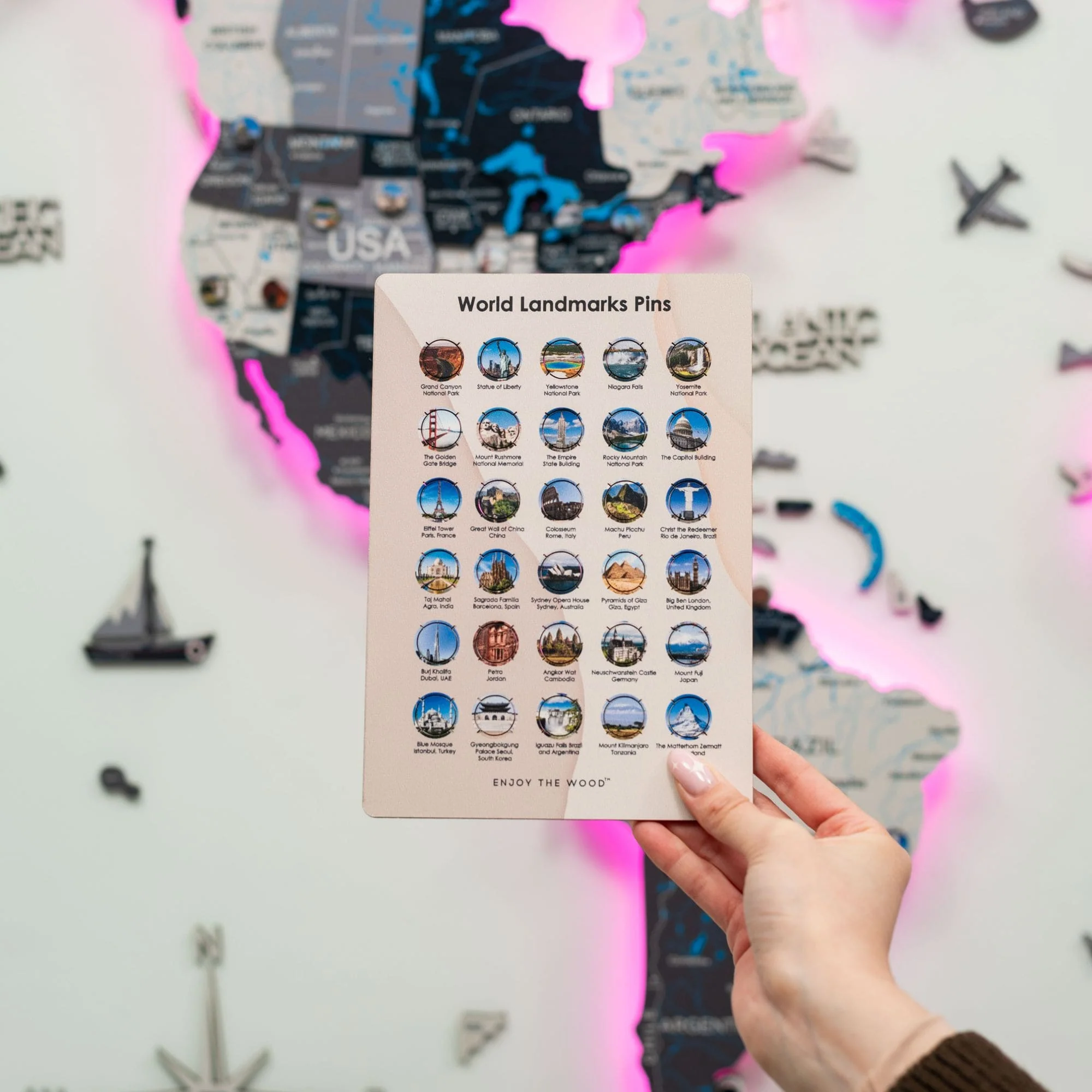 Wooden World Landmarks Pins - Image 6