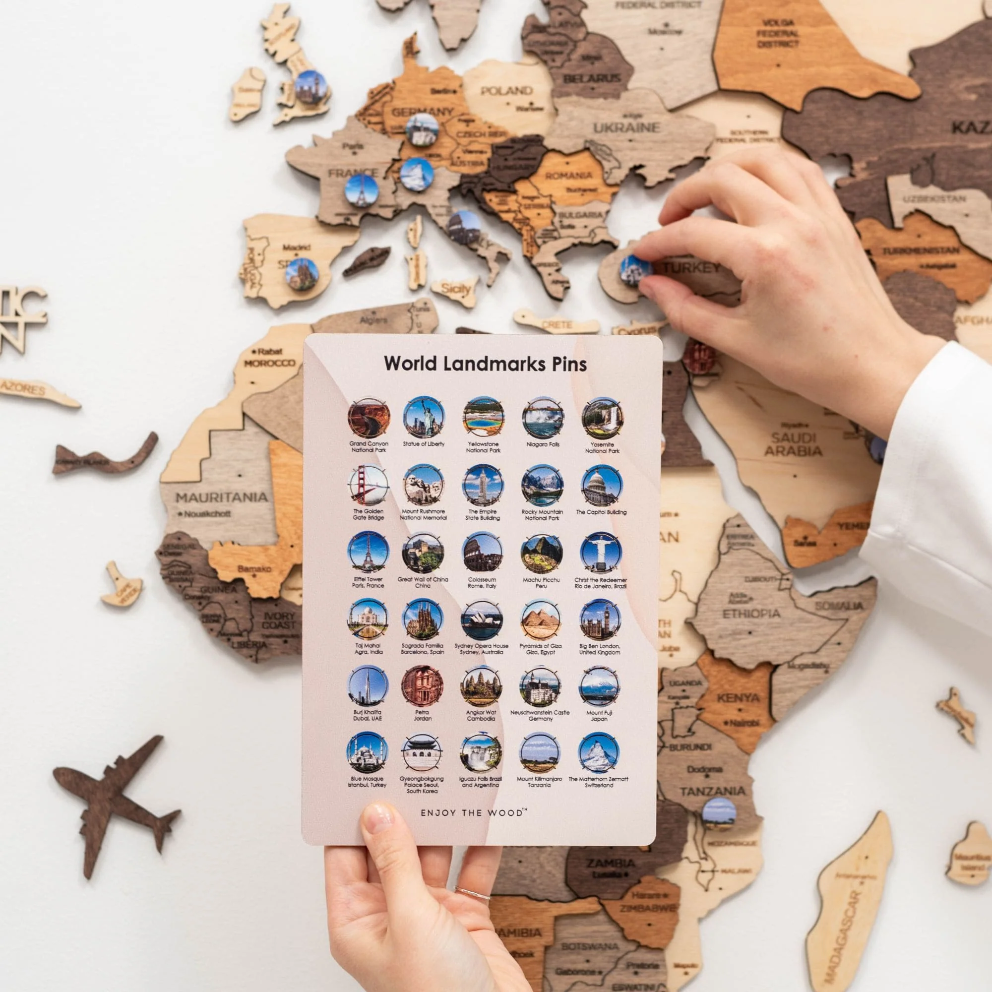 Wooden World Landmarks Pins - Image 8