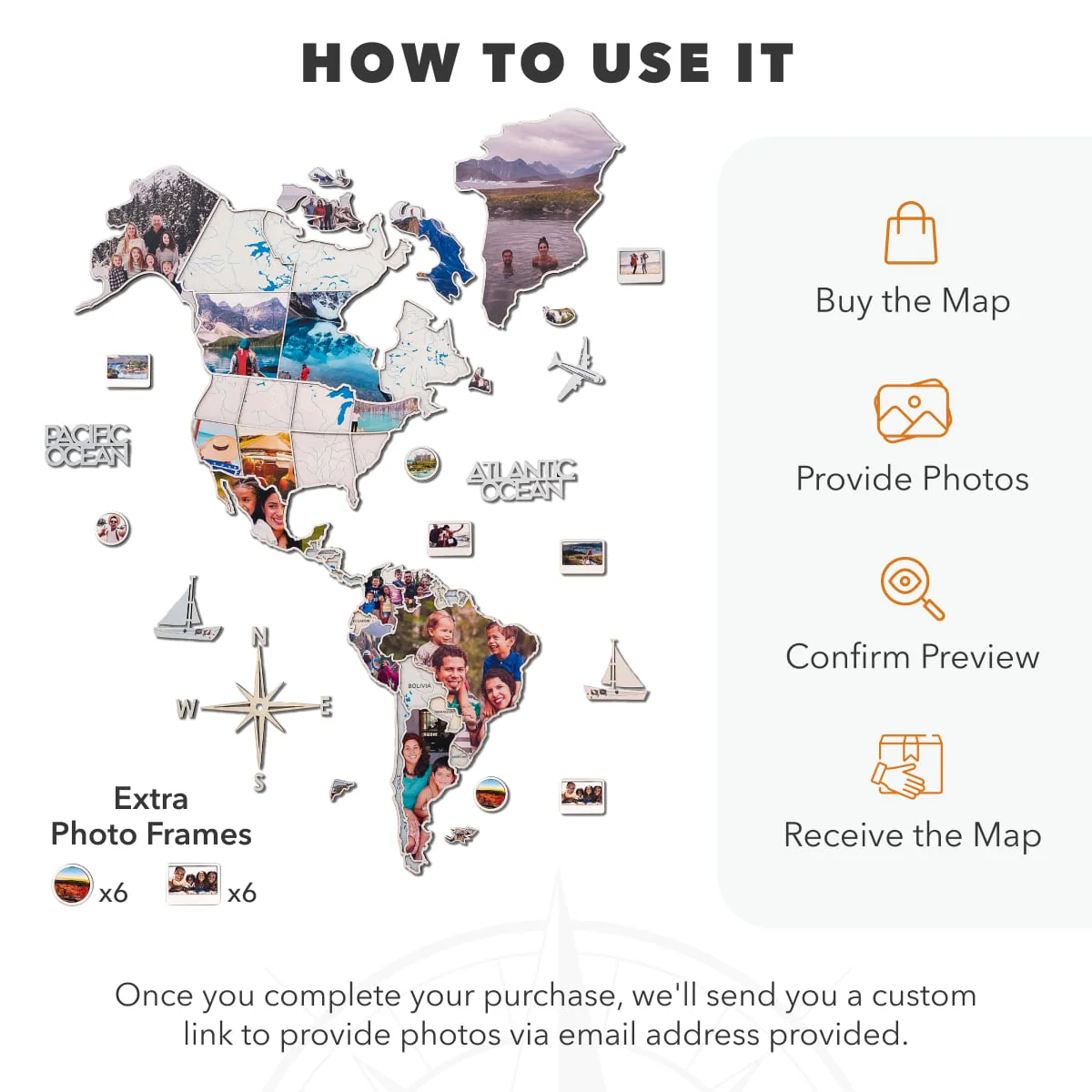 World Photo Map Pastel - Image 4
