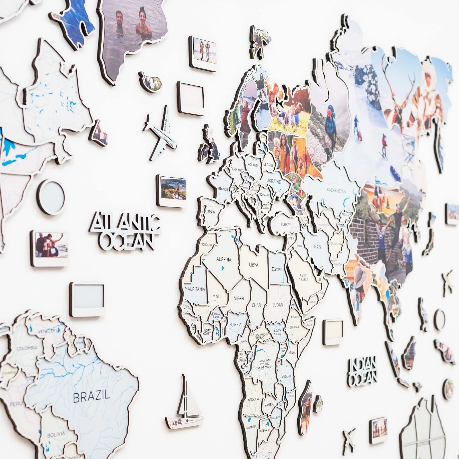 World Photo Map Pastel - Image 6